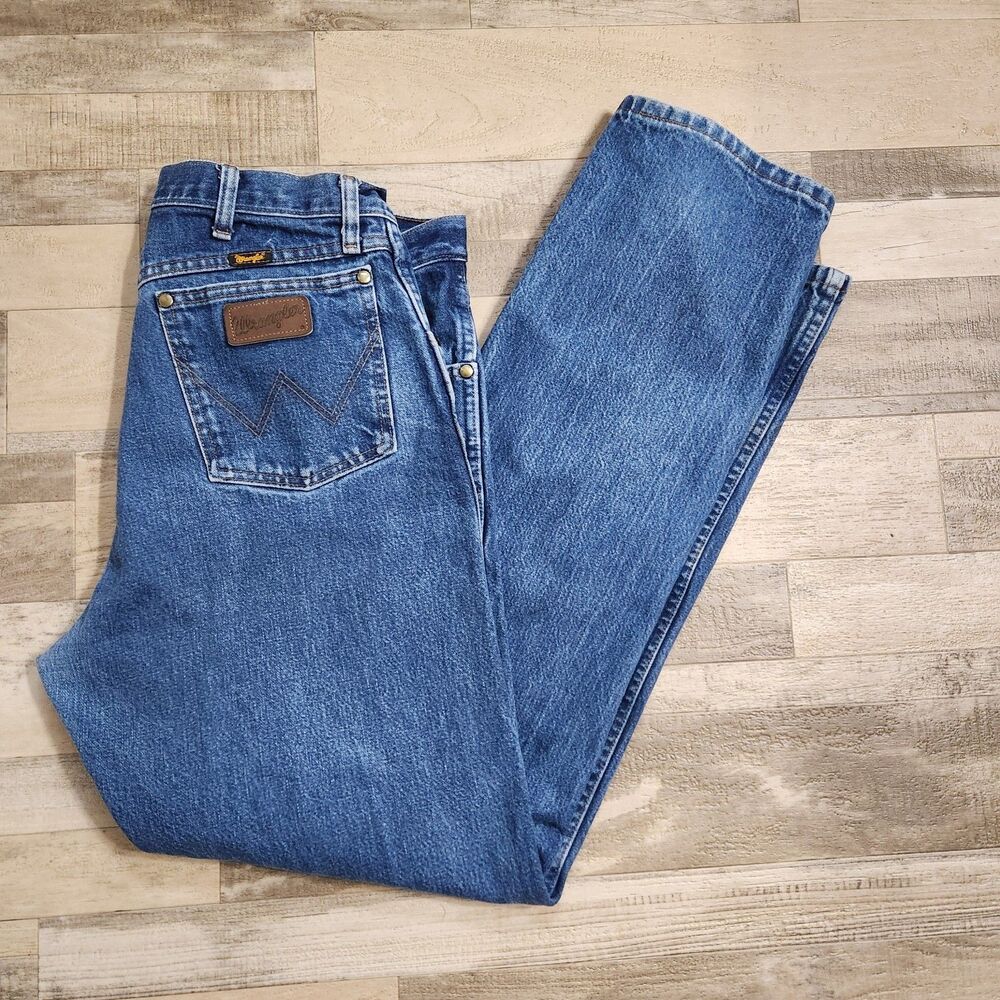 Wrangler 47MWZPW Premium Performance Cowboy Cut Jeans Mens 36x34 Blue Denim Vtg